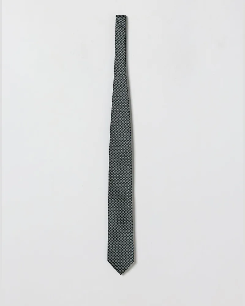 Ermenegildo Zegna Jacquard-Seidenkrawatte Grün
