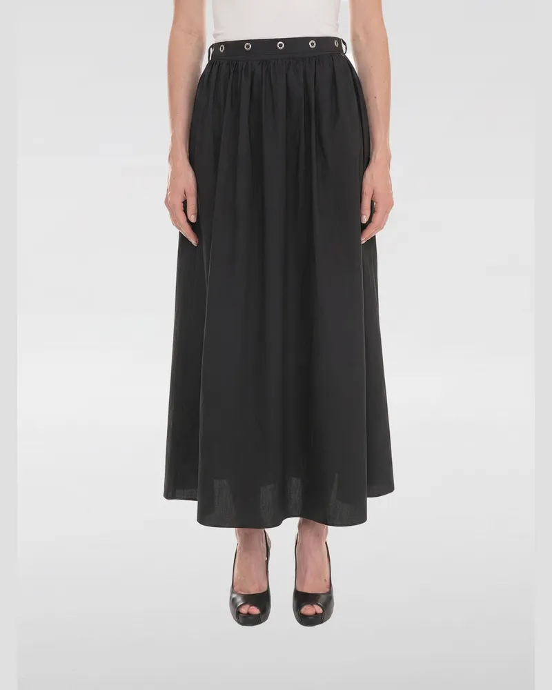 HUGO BOSS Rock aus Baumwollpopeline Schwarz