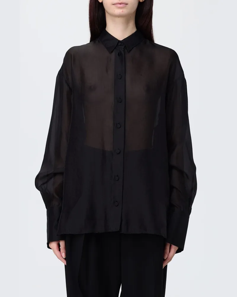 forte_forte Hemdbluse damen Schwarz
