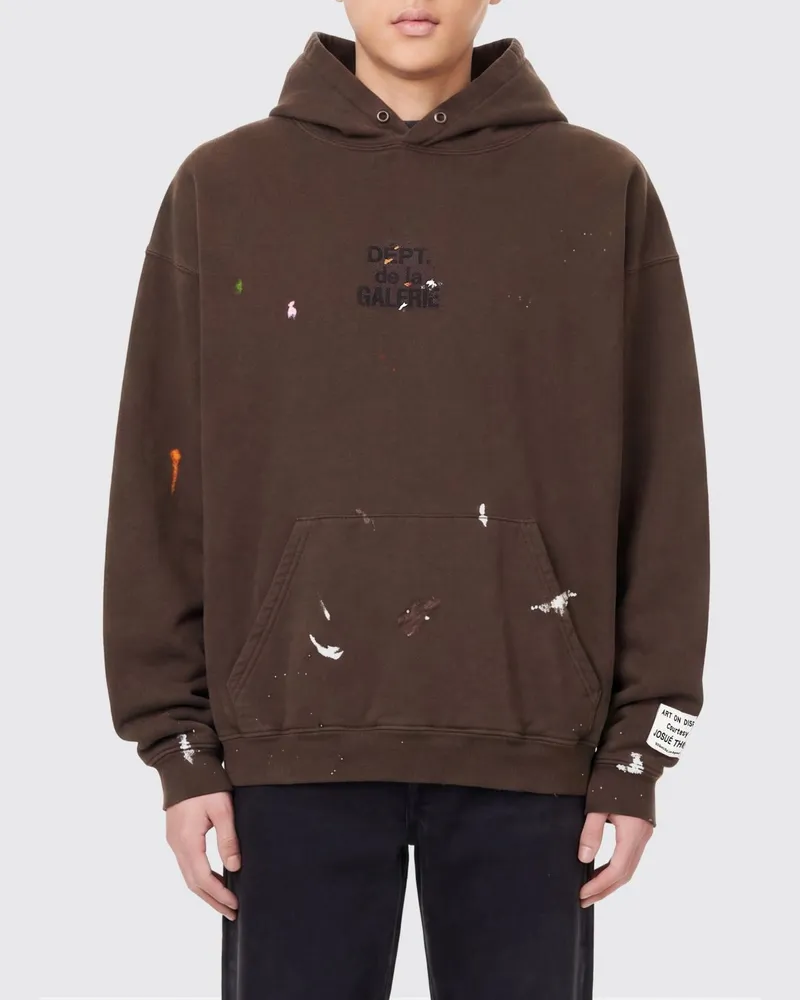 GALLERY DEPT. Oversize-Hoodie aus Baumwolle mit abstraktem Print Braun