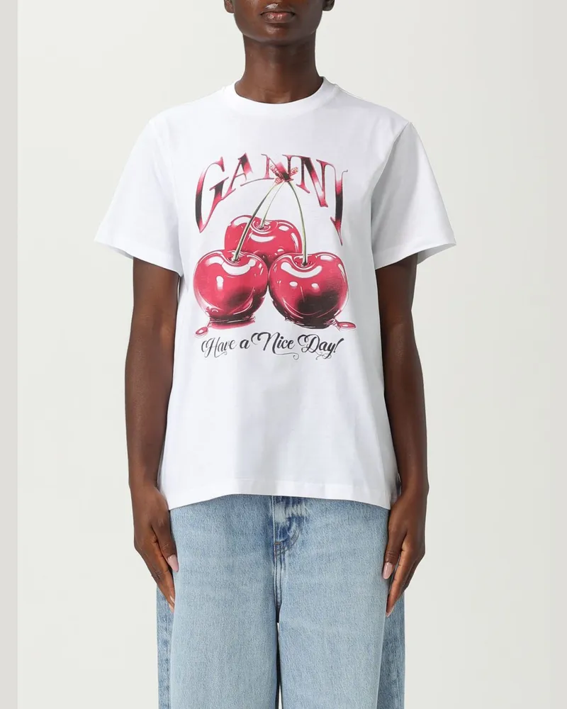 Ganni T-shirt damen Weiß