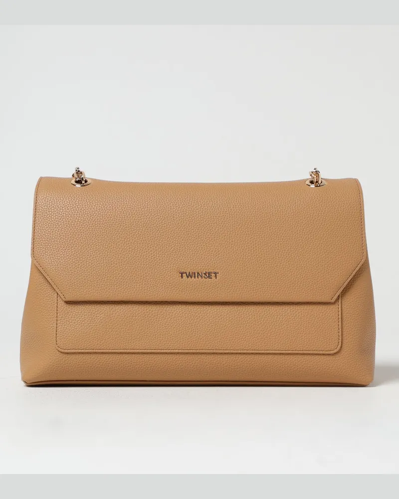 Twin-Set Schultertasche damen Camel
