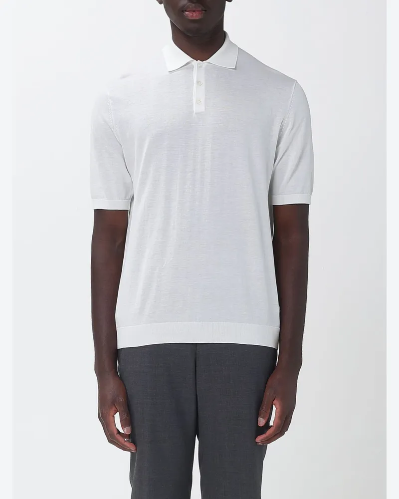 Ballantyne Baumwoll-Poloshirt Weiß