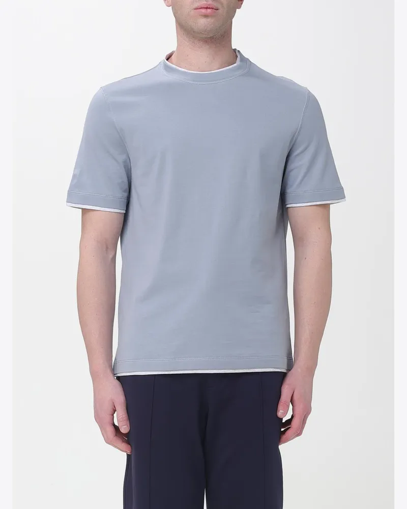 Brunello Cucinelli T-shirt herren Hellblau