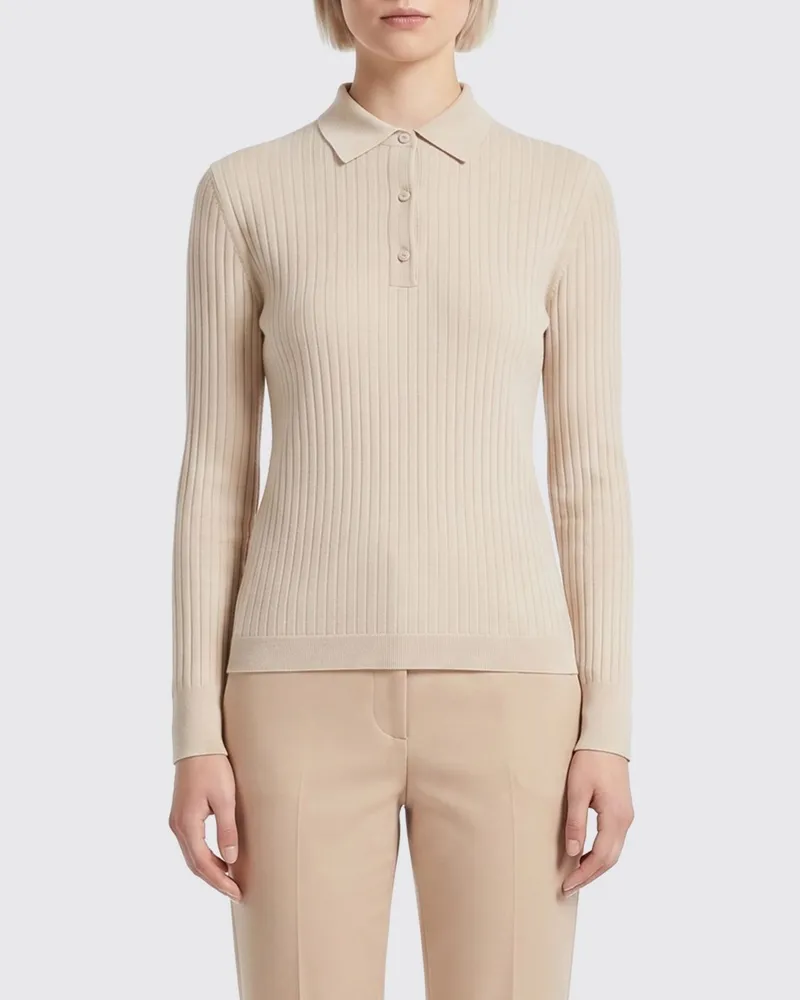 Max Mara Kaschmir- und Seidenpolo Nude