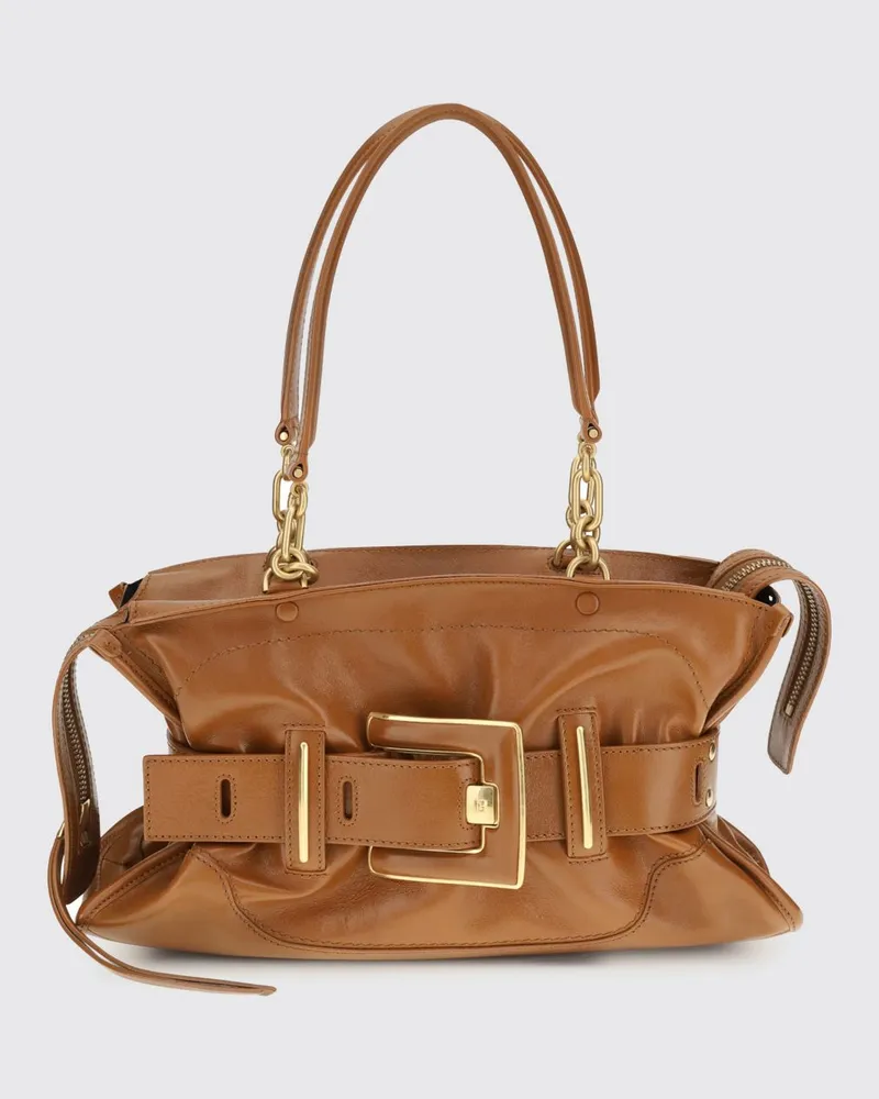 Balmain Anthem Ledertasche Braun