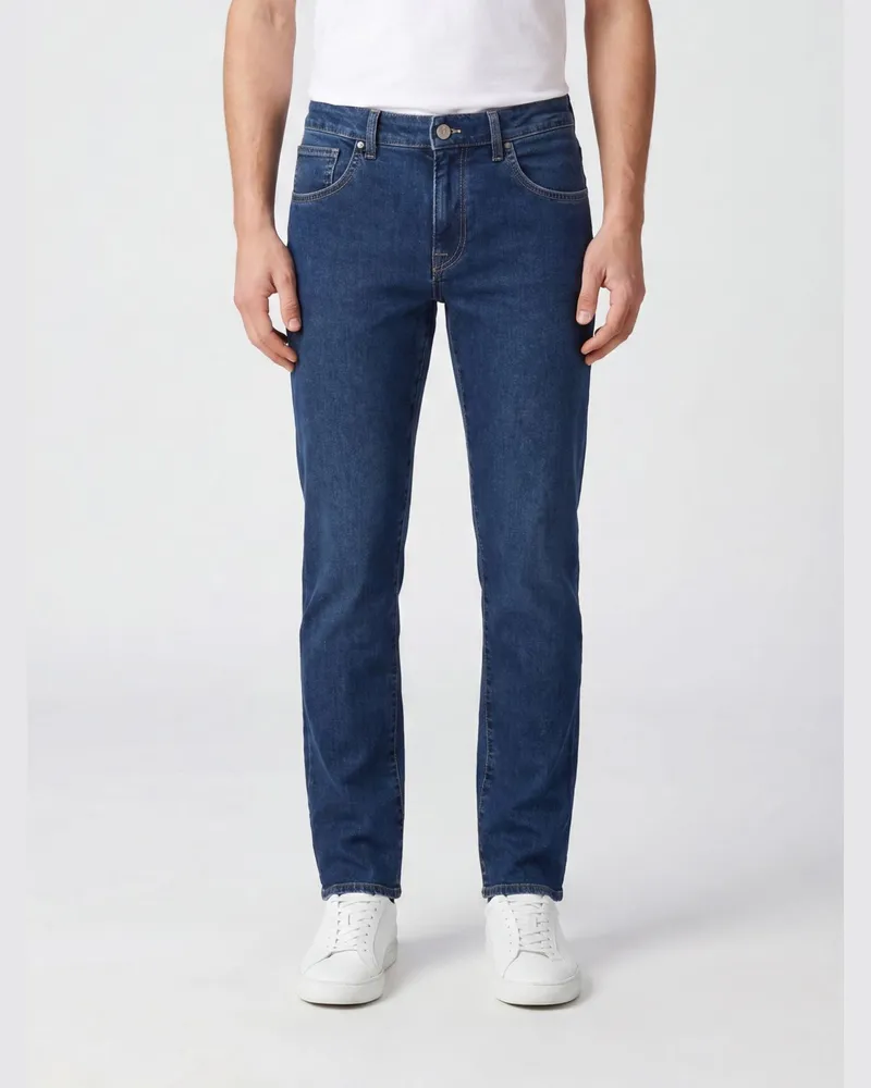 PT TORINO Skinny-Fit-Jeans aus Stretch-Baumwoll- und Seiden-Denim mit mittlerer Leibhöhe Denim
