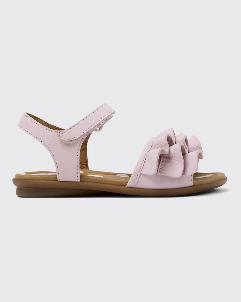 Camper Twins Ledersandalen mit Rüschen Pink