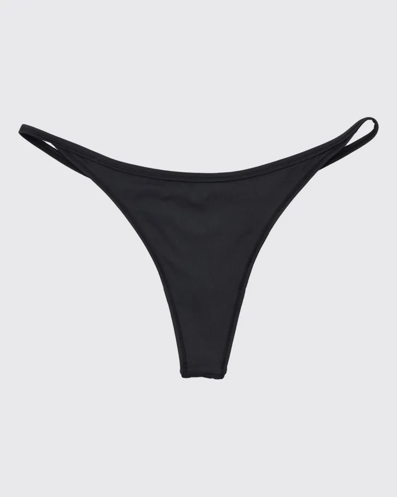 Diesel Low-Rise-Tanga aus Polyamidmischung mit Oval-D-Logo Schwarz