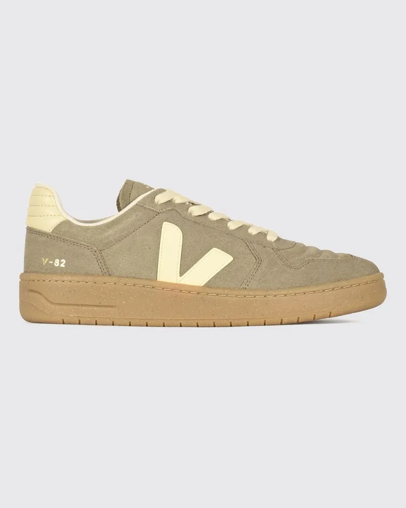 VEJA V-82 II Sneaker aus Leder und Wildleder mit Kontrastlogo und nachhaltiger Sohle Natural