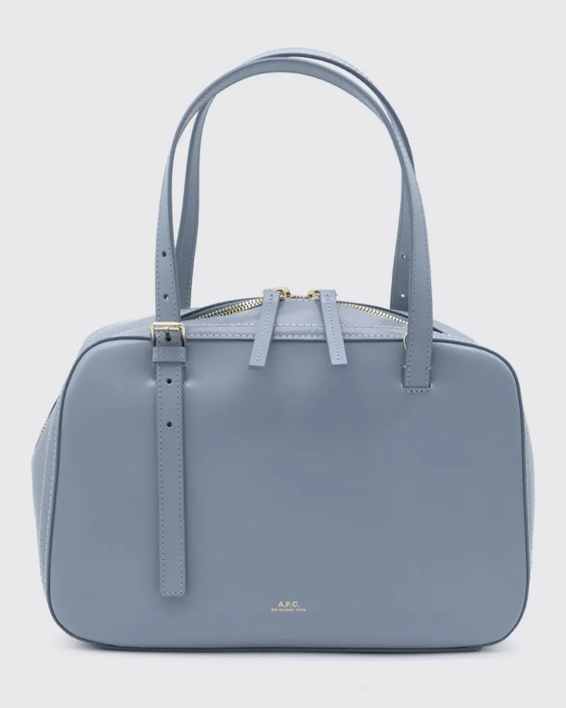 A.P.C. Virginie Handtasche aus Glattleder mit abnehmbarem Schultergurt Blau