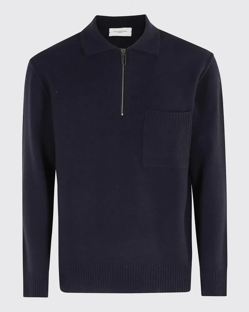 Paolo Pecora Milano Pullover herren Blau