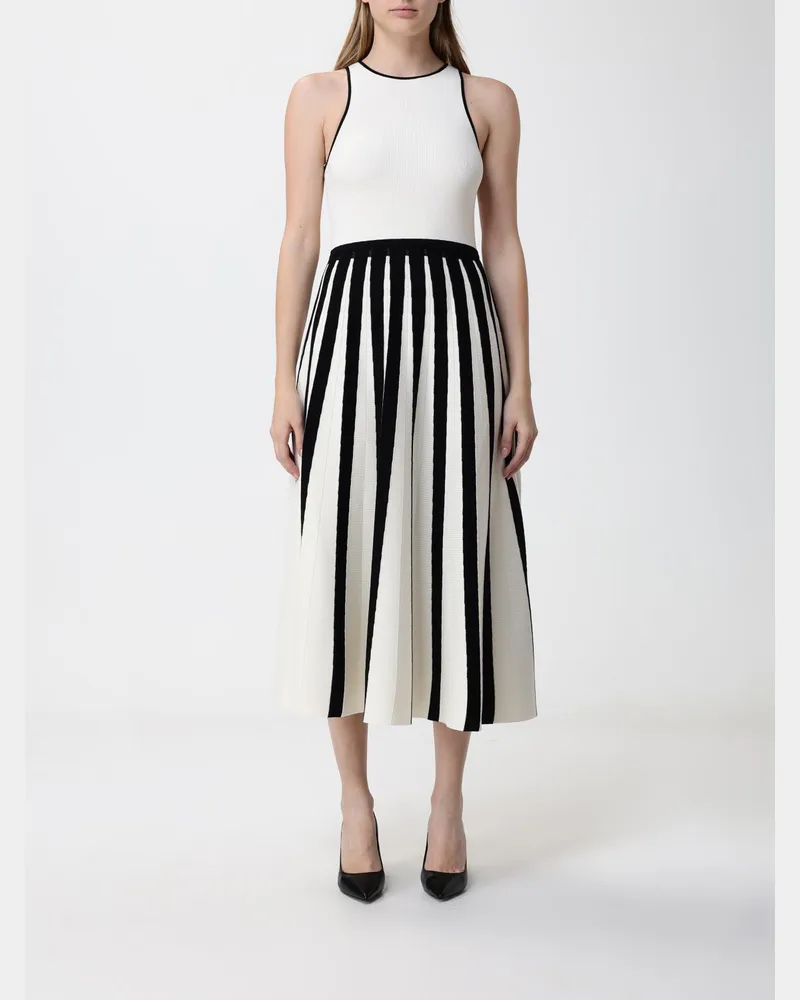 HUGO BOSS Midi-Kleid aus Viskosemischung Bunt