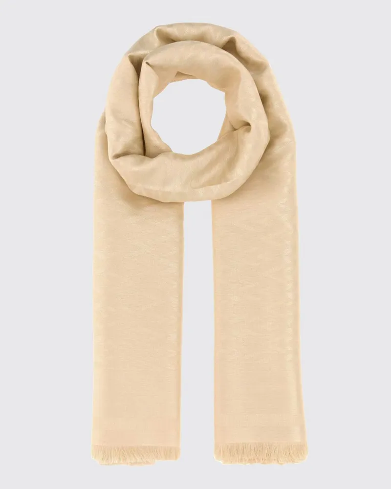 Valentino Garavani Schal aus Seiden- und Wollmischung mit Jacquard-Monogramm Butter