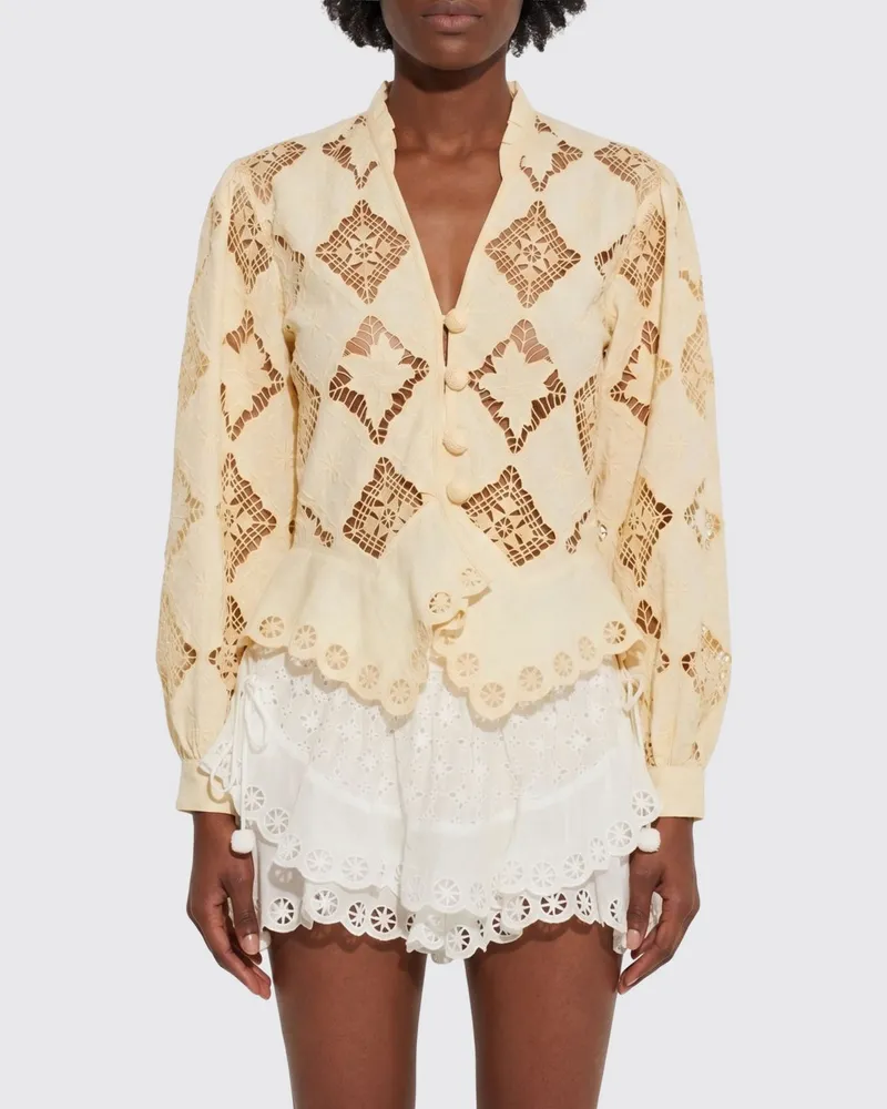 Isabel Marant Spitzenhemd Gelb