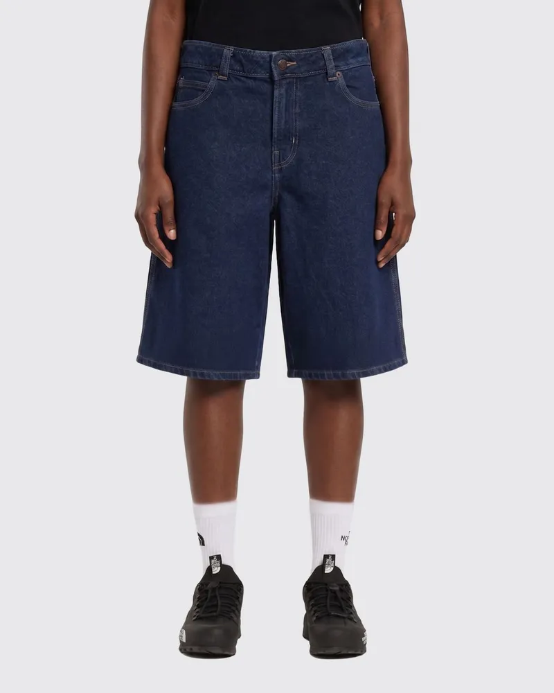 Dickies knielange High-Waist-Denim-Shorts Blau