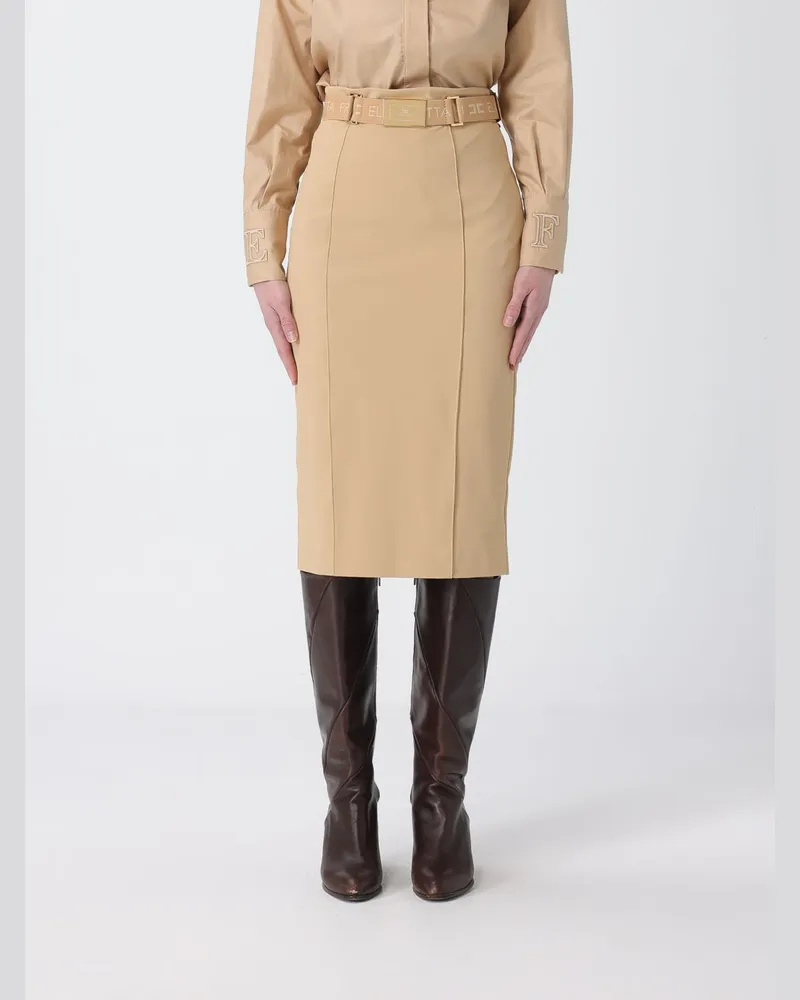 Elisabetta Franchi Rock damen Camel