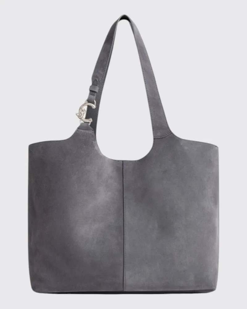 Coccinelle Große C-Easy Tote-Tasche von aus Leder und Wildleder mit Innentasche Blau