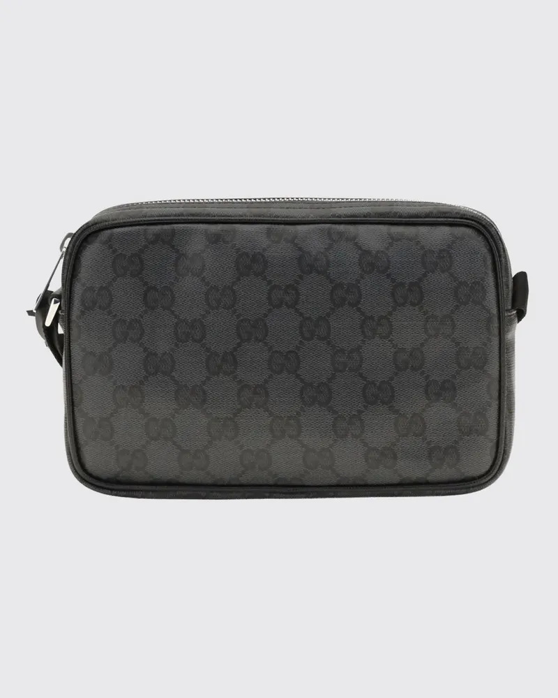 Gucci Essence Kameratasche aus GG Supreme-Gewebe mit verstellbarem Riemen Schwarz