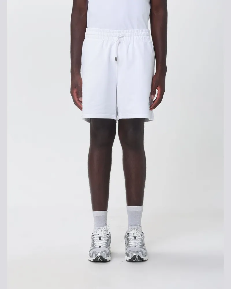 Casablanca Paris Jogging-Shorts aus Bio-Baumwolle mit Kordelzug in der Taille Weiß