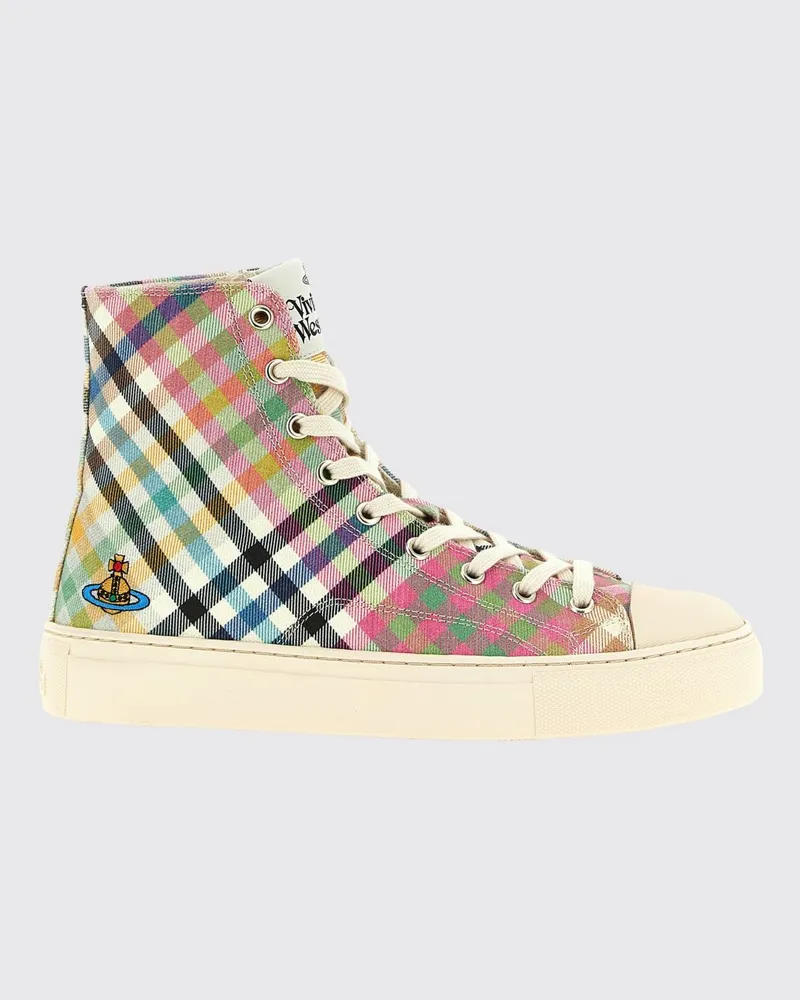 Vivienne Westwood Sneakers aus Baumwolltwill mit Tartan-Print Bunt