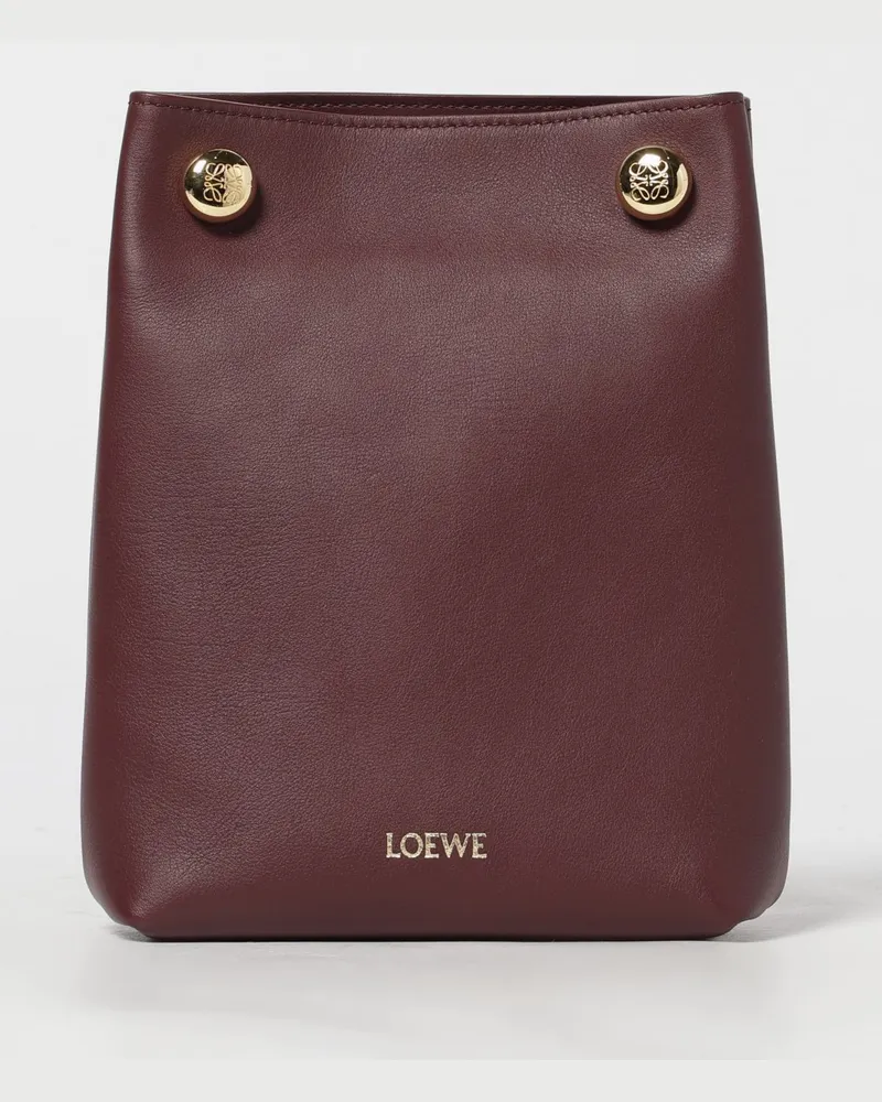 Loewe Handtasche damen Burgunderrot
