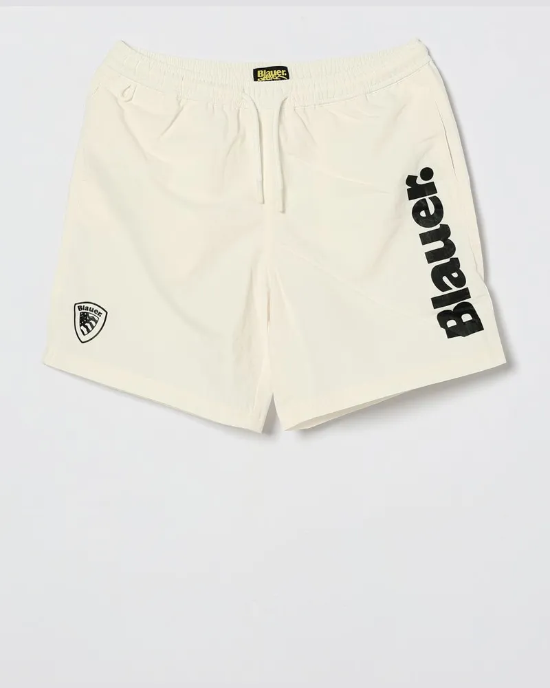 Blauer Bademode kinder Weiß