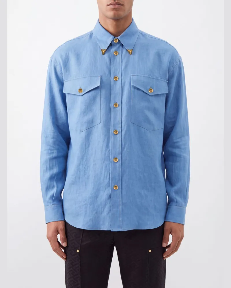 Versace Hemd herren Blau