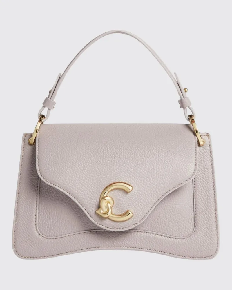 Coccinelle C-Me Mini Tasche aus genarbtem Leder Weiss
