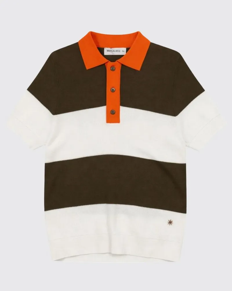 Manuel Ritz Zweifarbiges Poloshirt Grün