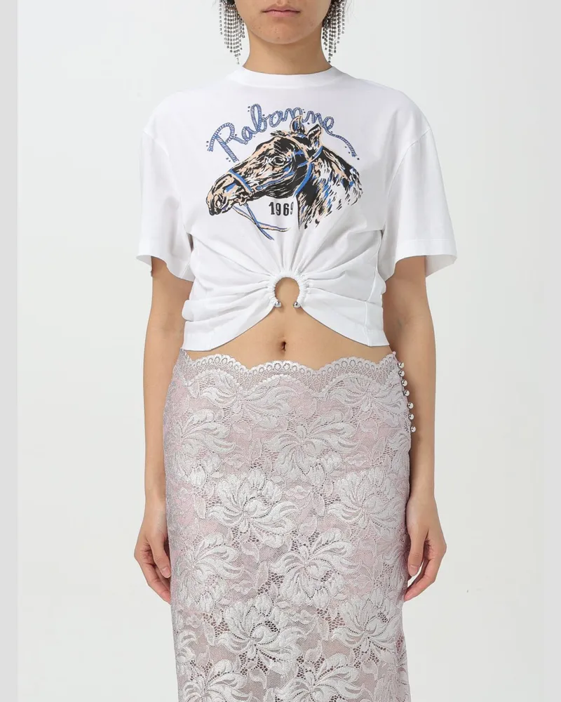 Paco Rabanne T-shirt damen Weiß