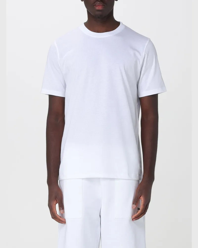 DISCLAIMER Slim-Fit-T-Shirt von aus Baumwolle mit Totenkopf-Print und Rundhalsausschnitt Weiß