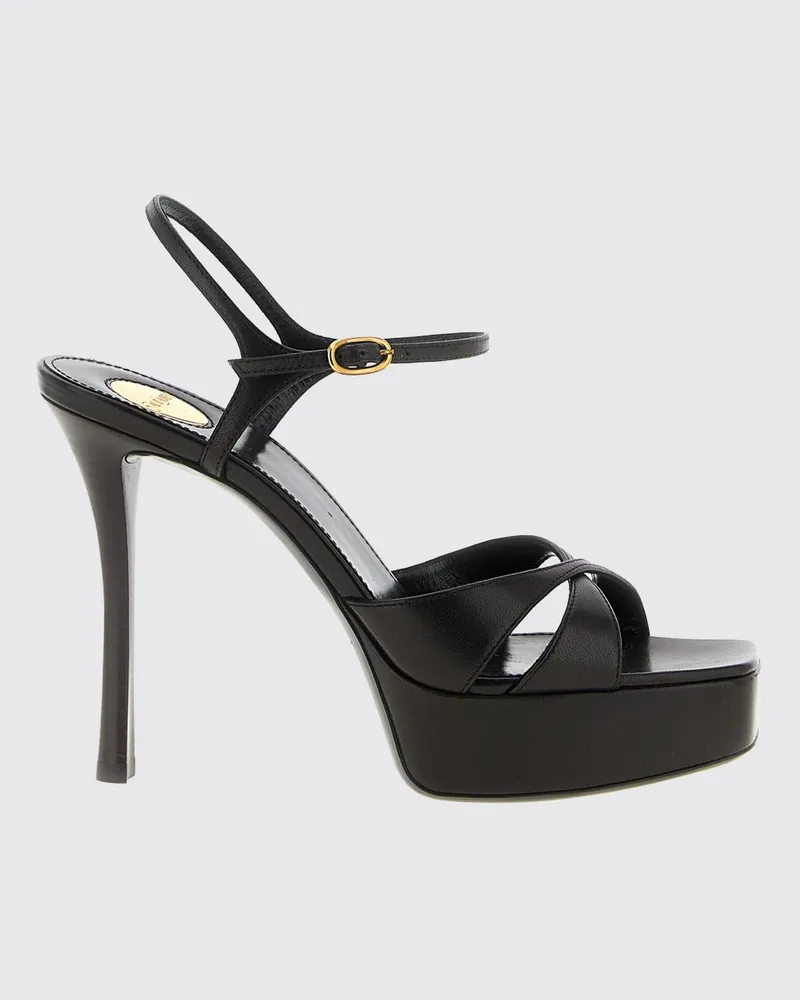 Saint Laurent Flache sandalen damen Braun