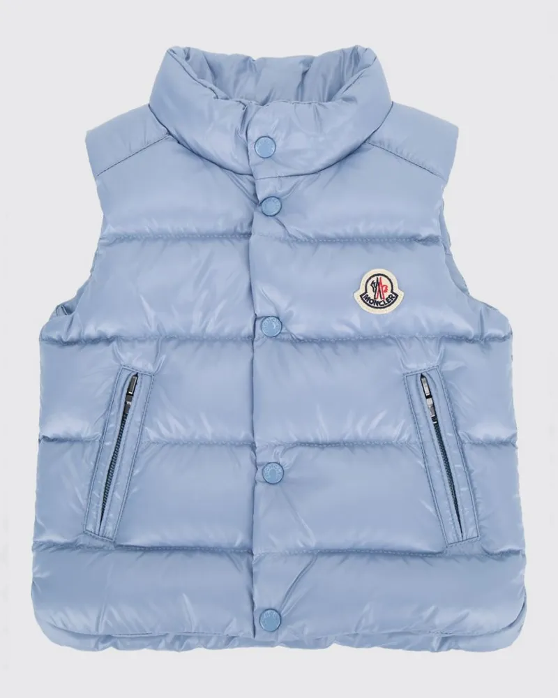 Moncler Gesteppte Nylon-Daunenweste Bernard von für Jungen mit Knopfverschluss Indigo