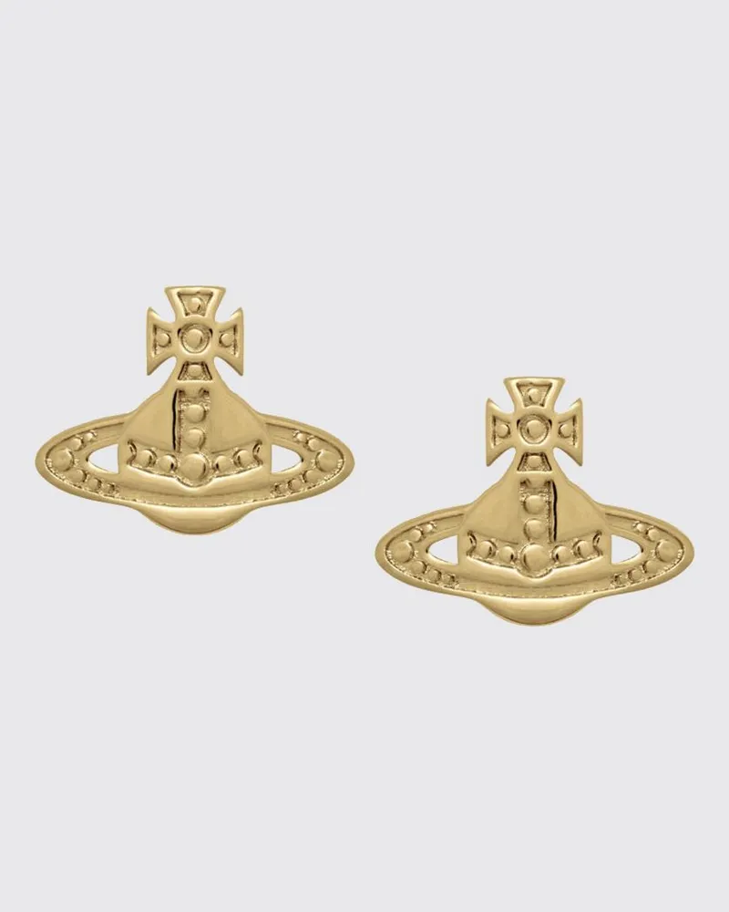 Vivienne Westwood Orb Ohrringe aus Messing mit Strasssteinen Gold