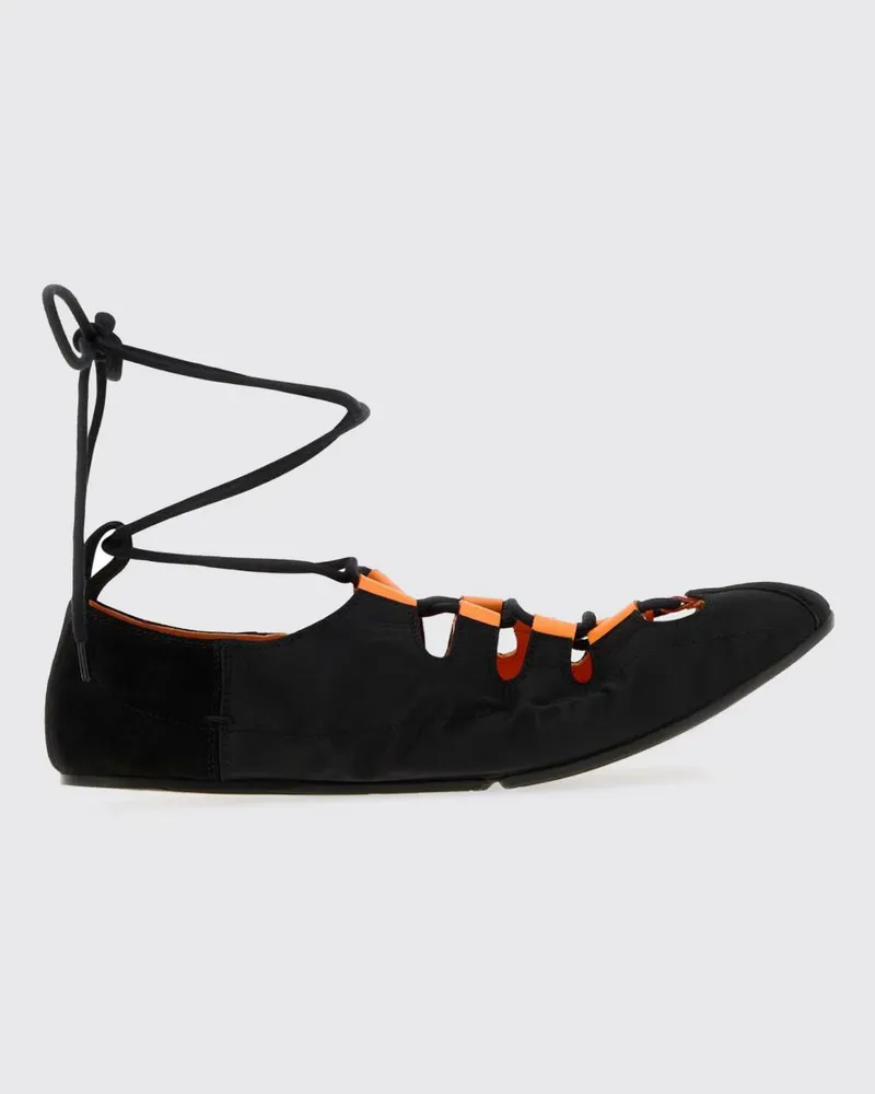Alaïa Nylon-Ballerinas Schwarz