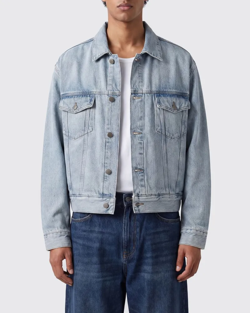 Fear of God Hemdjacke aus Baumwolldenim mit mehreren Taschen und Metallknöpfen Blau