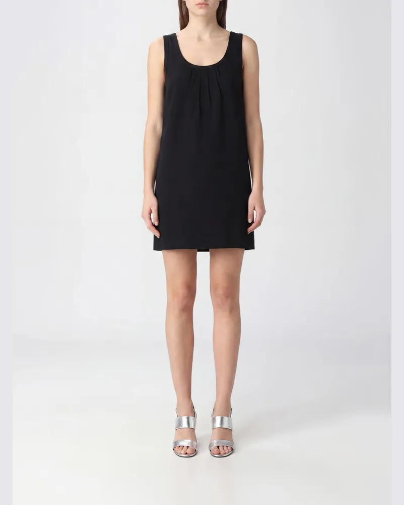 Saint Laurent Schulterfreies Etui-Minikleid aus Viskose Schwarz