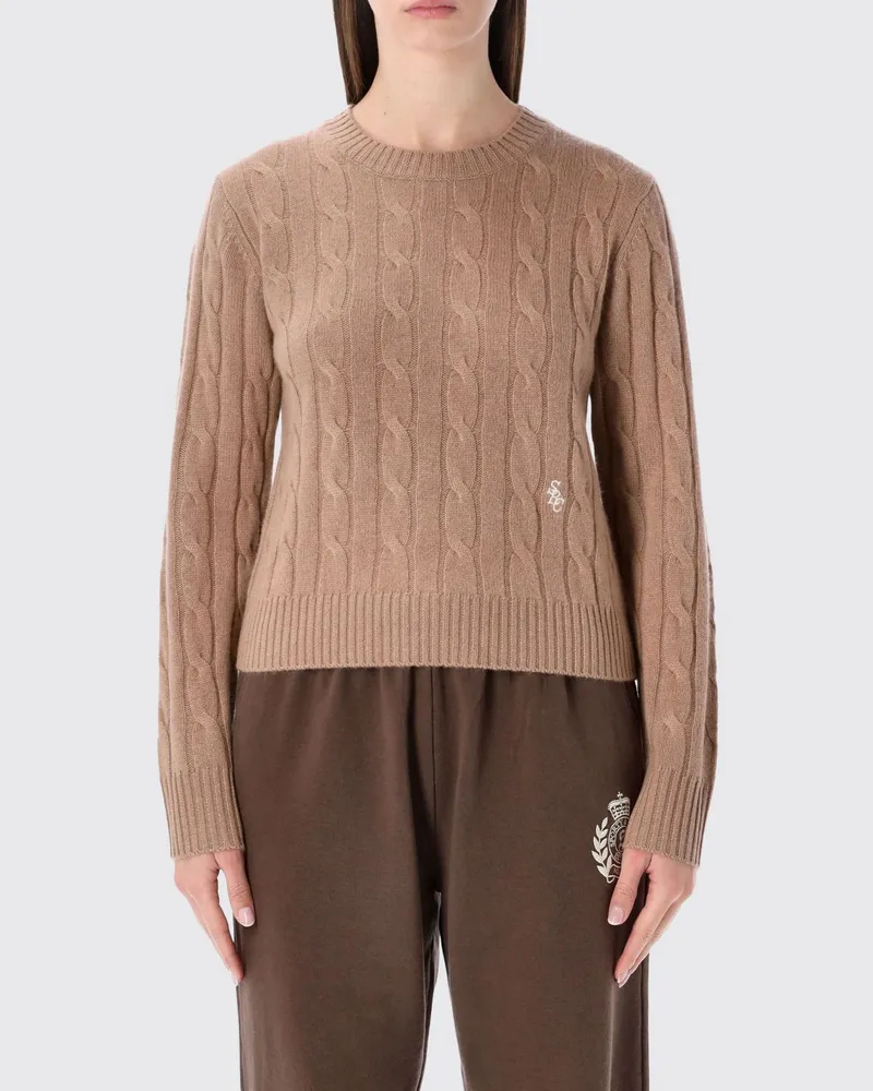 SPORTY & RICH Pullover damen Sporty & Rich Braun