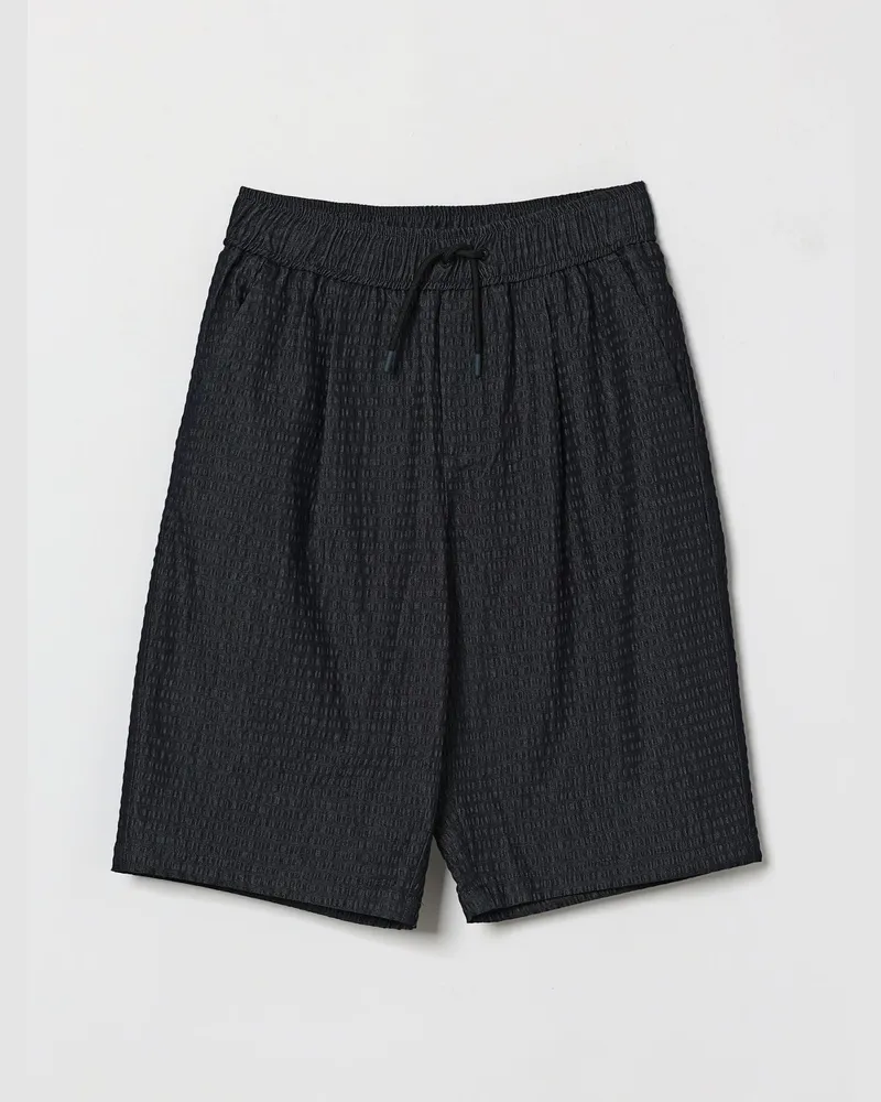 Emporio Armani Jogging-Shorts für Jungen aus Jersey mit Kordelzugbund Blau