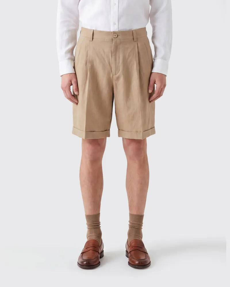 Jacquemus Shorts aus Leinenmischung Beige