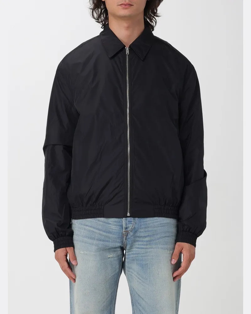Acne Studios Relaxed Fit Bomberjacke aus recyceltem Nylon mit Logo Schwarz