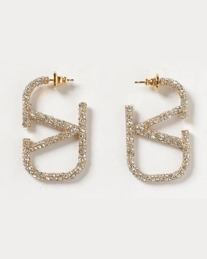 Valentino Garavani VLogo Signature Ohrringe mit Swarovski-Kristallen Gold