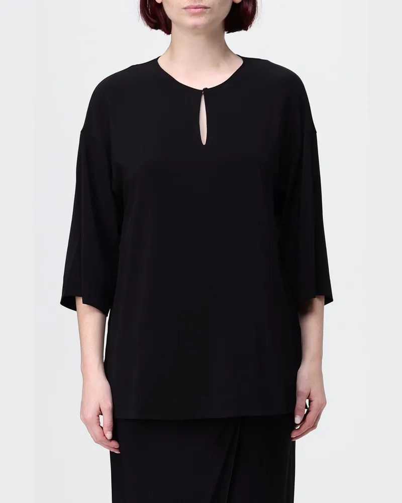 Max Mara Viskosebluse Schwarz