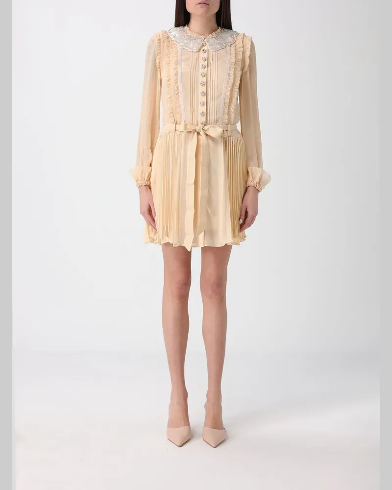Self-Portrait Kleid damen Beige