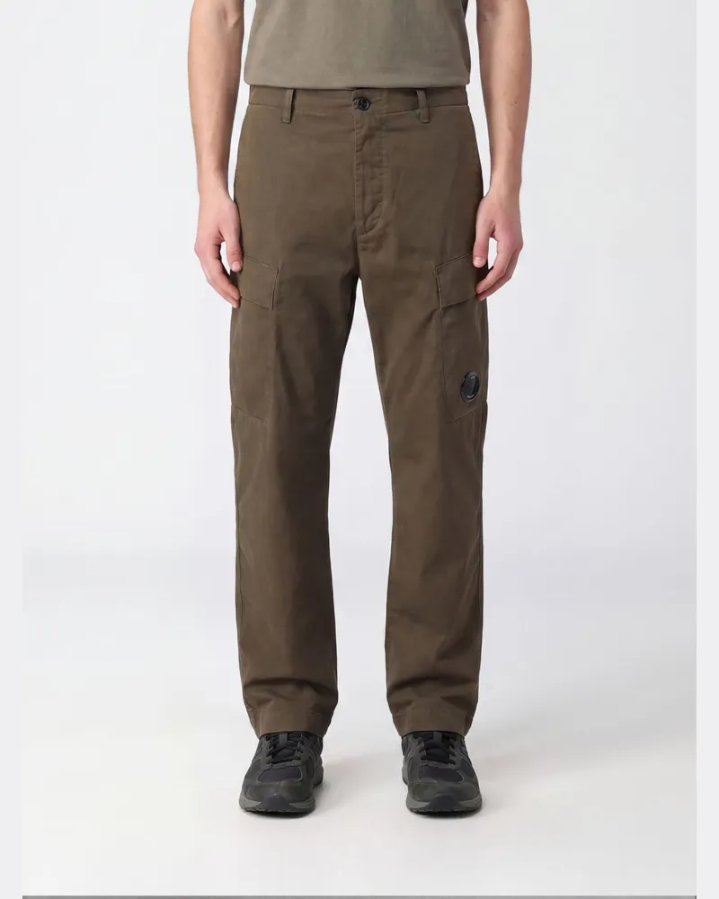 C.P. Company Cargohose aus Stretch-Baumwolle mit geradem Bein und Logo Ivory