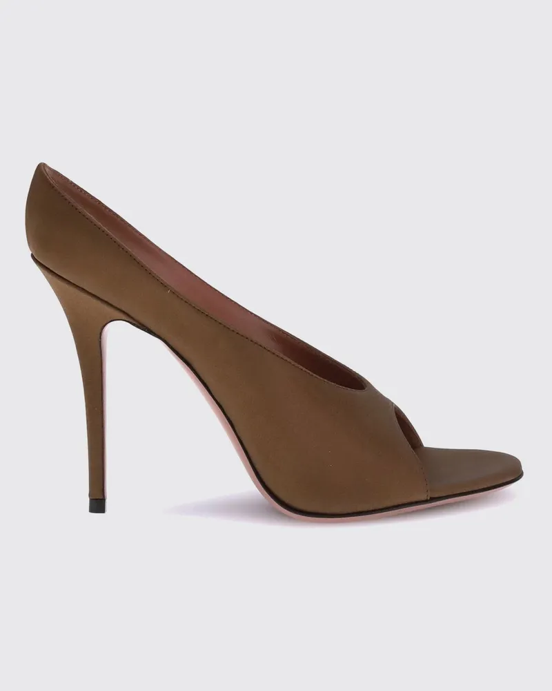 Amina Muaddi Schuhe damen Kaffee