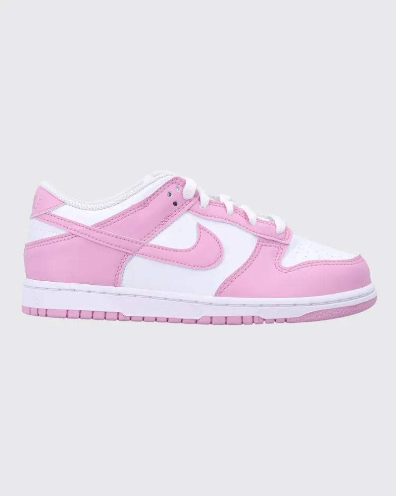 Nike Dunk Low Sneakers für Jungen aus Leder mit Swoosh-Logo und perforierter Zehenkappe Weiß