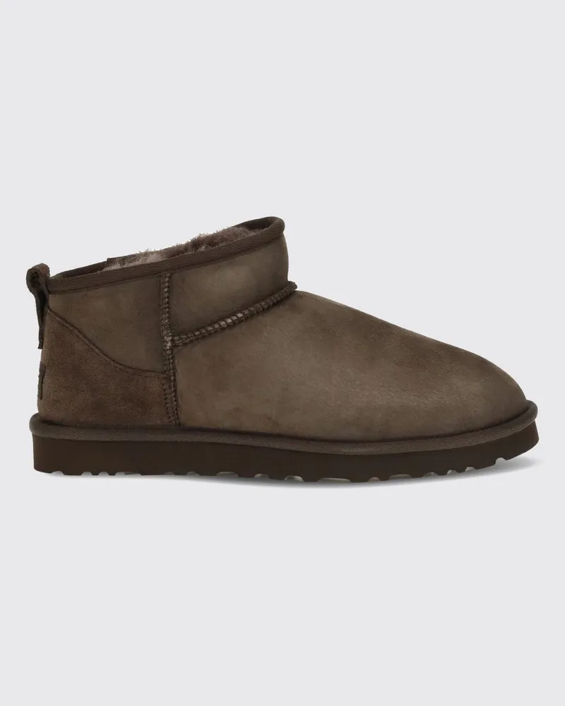 UGG Classic Ultra Mini Wildleder-Stiefeletten mit Wollfutter Kakao