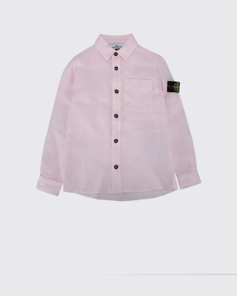 Stone Island Freizeit-Leinenhemd Stone Island Pink